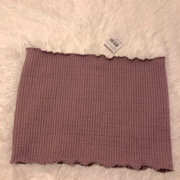 3/$30 mauve smocked tube top - Picture 3 of 3